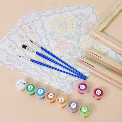 Scalloped Folk Floral mini paint by numbers – image 11