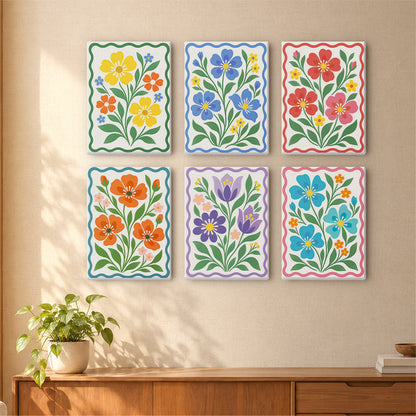 Scalloped Folk Floral mini paint by numbers – image 16