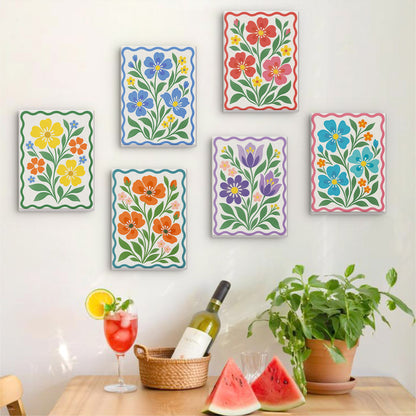 Scalloped Folk Floral mini paint by numbers – image 17