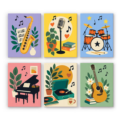 Cheerful Music Instruments mini paint by numbers – image 7