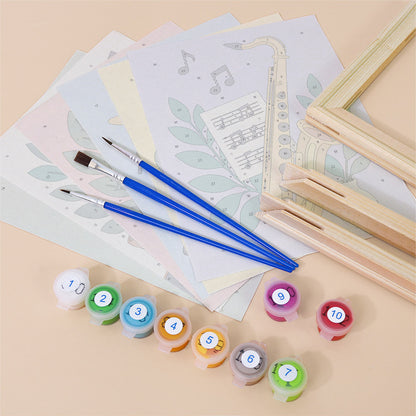 Cheerful Music Instruments mini paint by numbers – image 11
