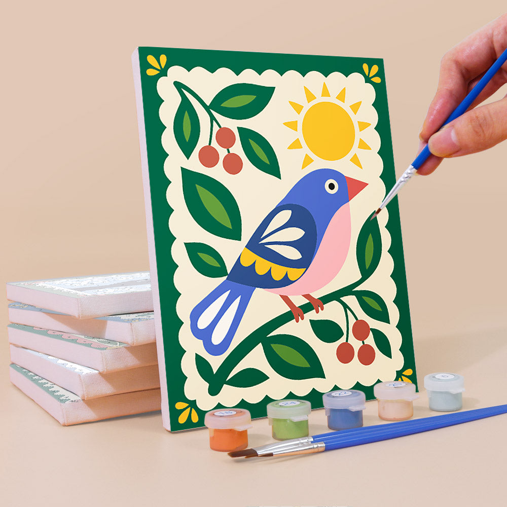 Bluebird, Swan and Twin Fish mini paint by numbers – image 3
