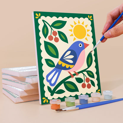 Bluebird, Swan and Twin Fish mini paint by numbers – image 3