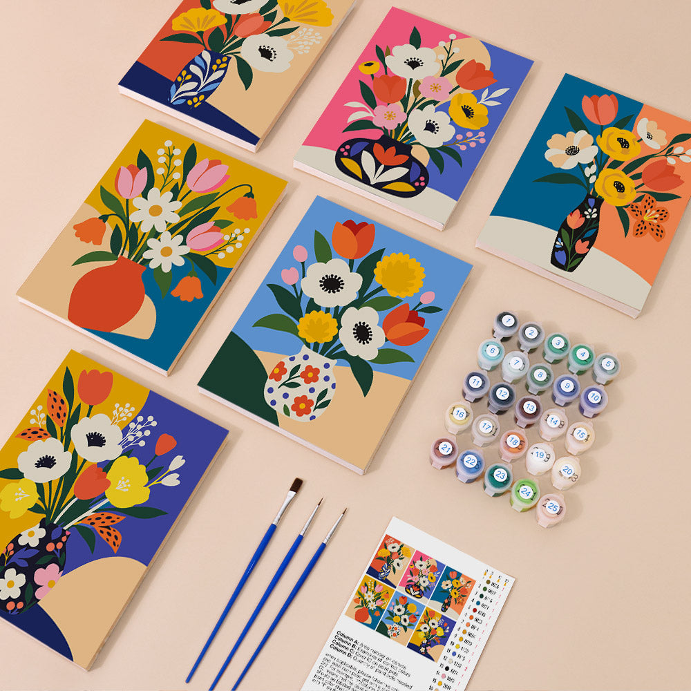Bold Floral Bouquets mini paint by numbers – image 1