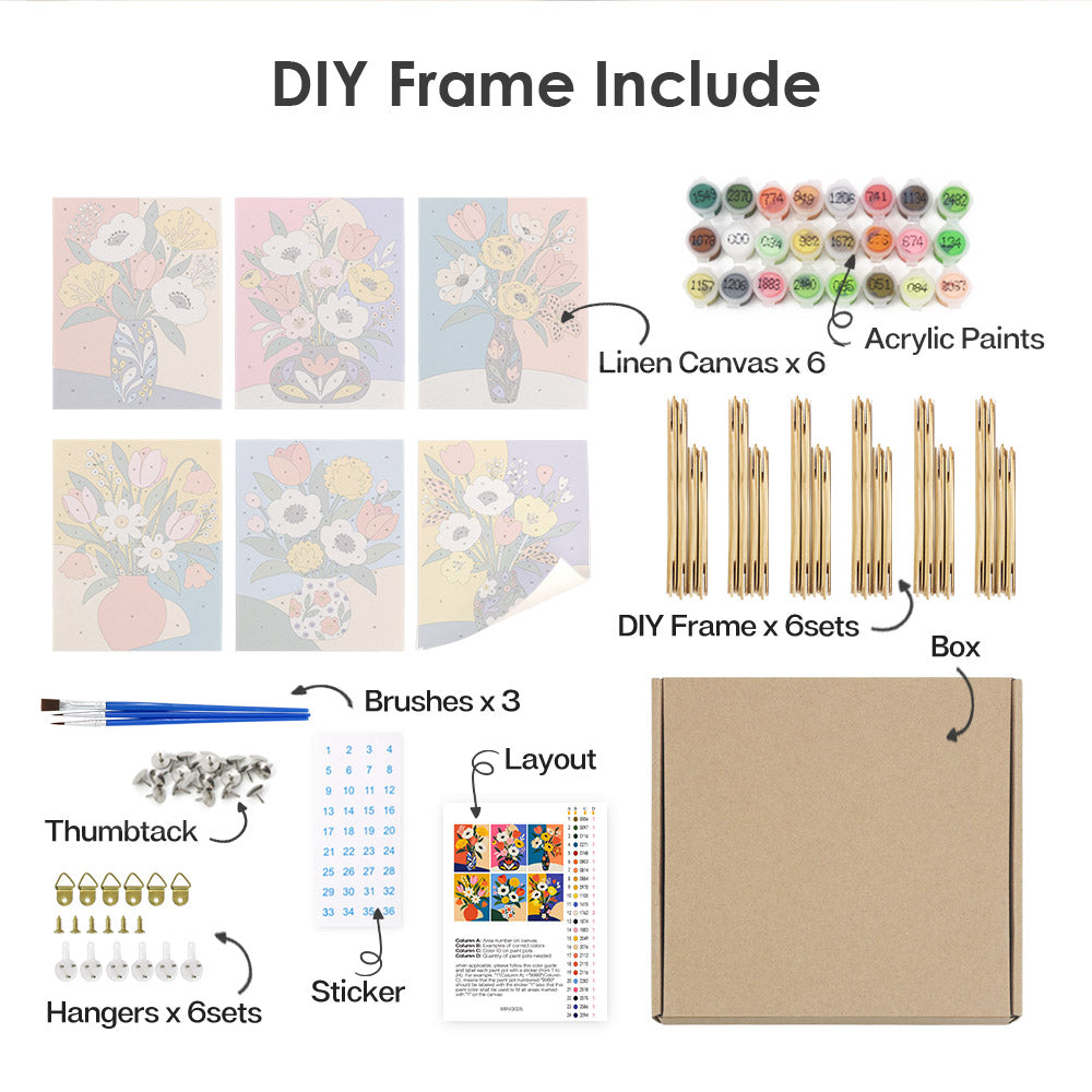 Bold Floral Bouquets mini paint by numbers – image 18