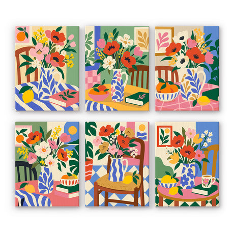 Colorful Floral Still Lifes mini paint by numbers – image 7