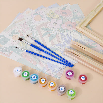 Poppies on Patterned Tables mini paint by numbers – image 11
