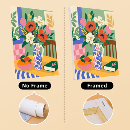 Poppies on Patterned Tables mini paint by numbers – image 13