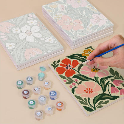Dense Blooms on Forest Green mini paint by numbers – image 4