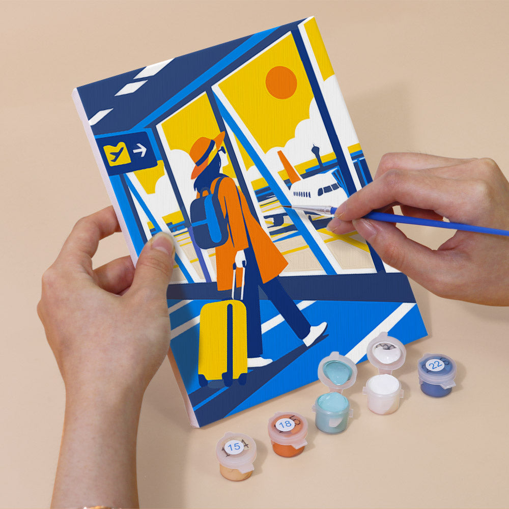 Train Windows and Airport Gates mini paint by numbers – image 5