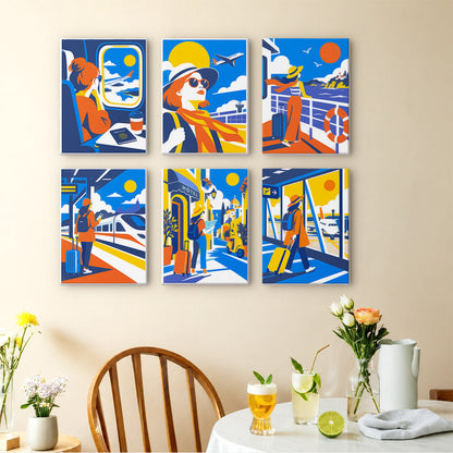 Train Windows and Airport Gates mini paint by numbers – image 14