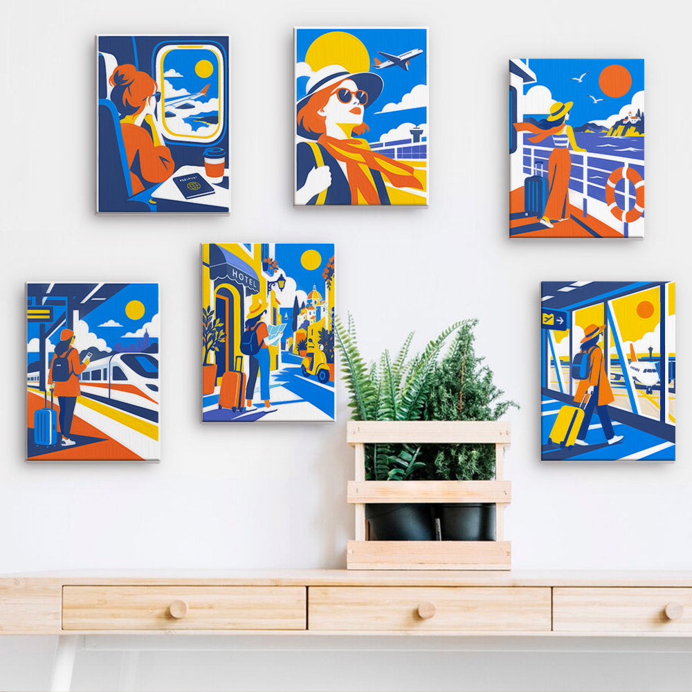 Train Windows and Airport Gates mini paint by numbers – image 15