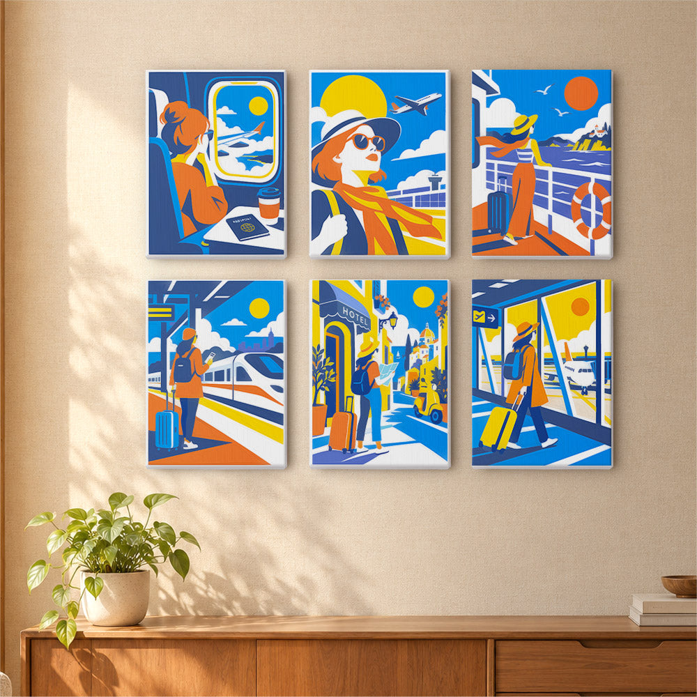 Train Windows and Airport Gates mini paint by numbers – image 16