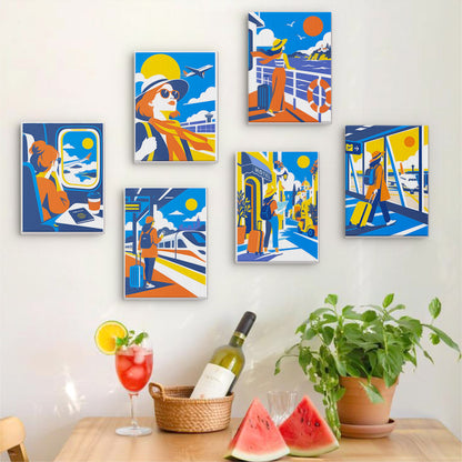 Train Windows and Airport Gates mini paint by numbers – image 17