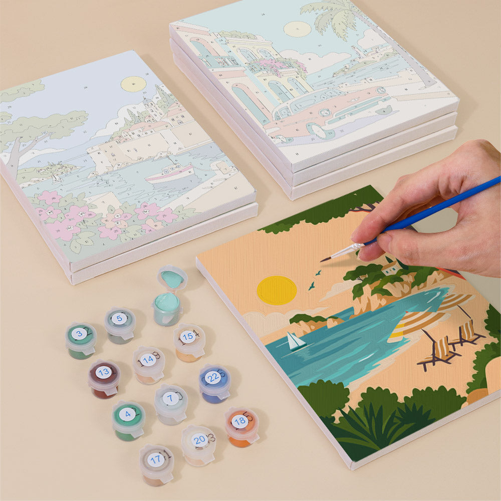 Mediterranean Coastal Escapes mini paint by numbers – image 4