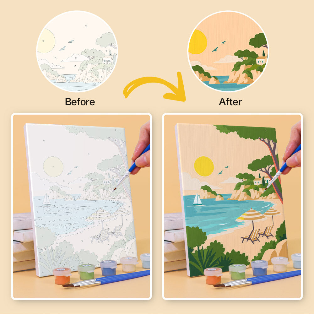 Mediterranean Coastal Escapes mini paint by numbers – image 10