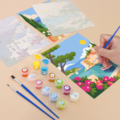 Mediterranean Coastal Escapes mini paint by numbers – image 12