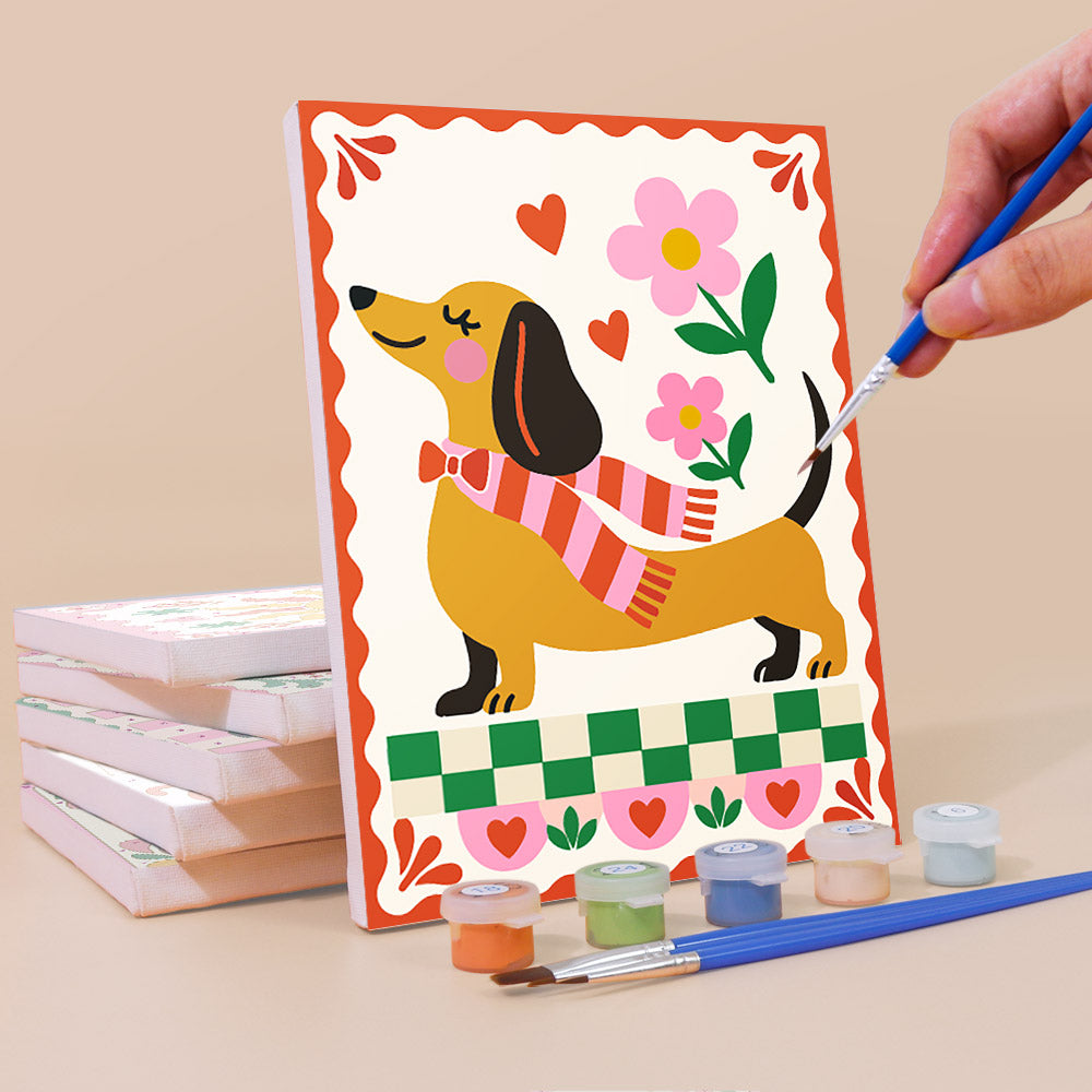 Cheerful Retro Icons mini paint by numbers – image 3