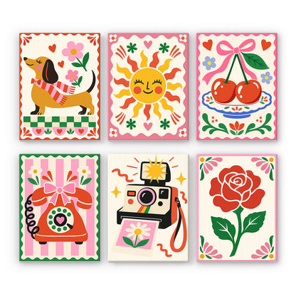 Cheerful Retro Icons mini paint by numbers – image 7