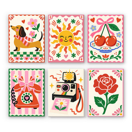 Cheerful Retro Icons mini paint by numbers – image 7