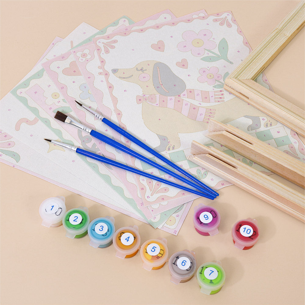Cheerful Retro Icons mini paint by numbers – image 11