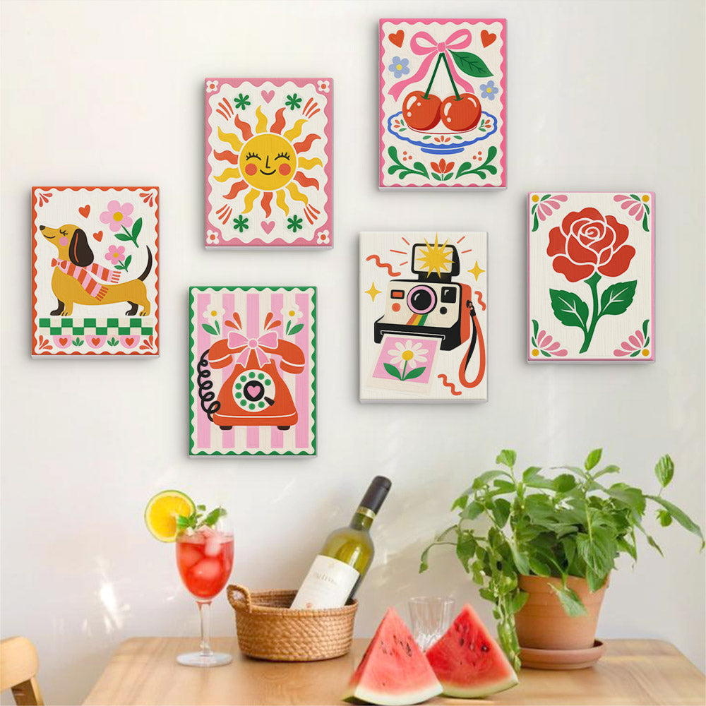 Cheerful Retro Icons mini paint by numbers – image 17
