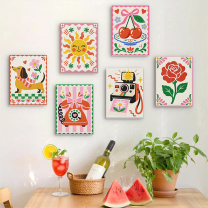 Cheerful Retro Icons mini paint by numbers – image 17