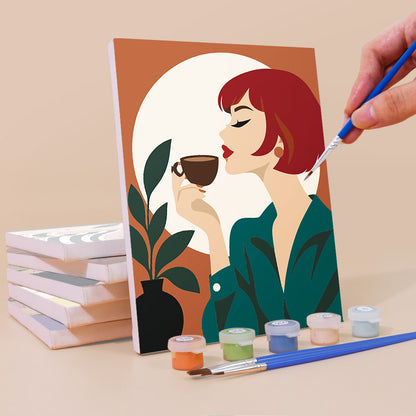 Wine, Tea and Red Hat Ladies mini paint by numbers – image 3