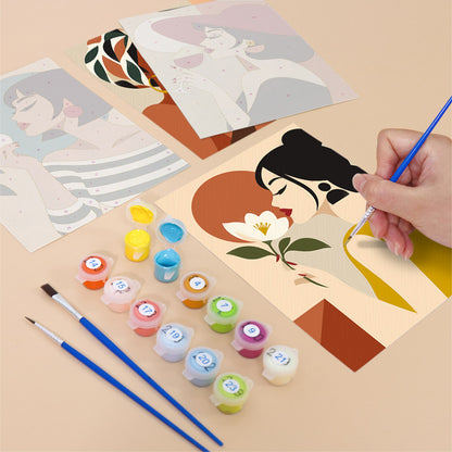 Wine, Tea and Red Hat Ladies mini paint by numbers – image 12