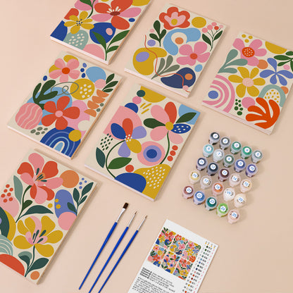 Playful Abstract Florals mini paint by numbers – image 1
