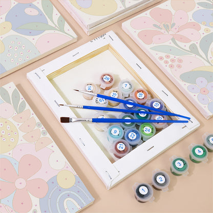 Playful Abstract Florals mini paint by numbers – image 2