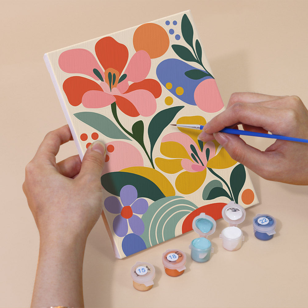 Playful Abstract Florals mini paint by numbers – image 5
