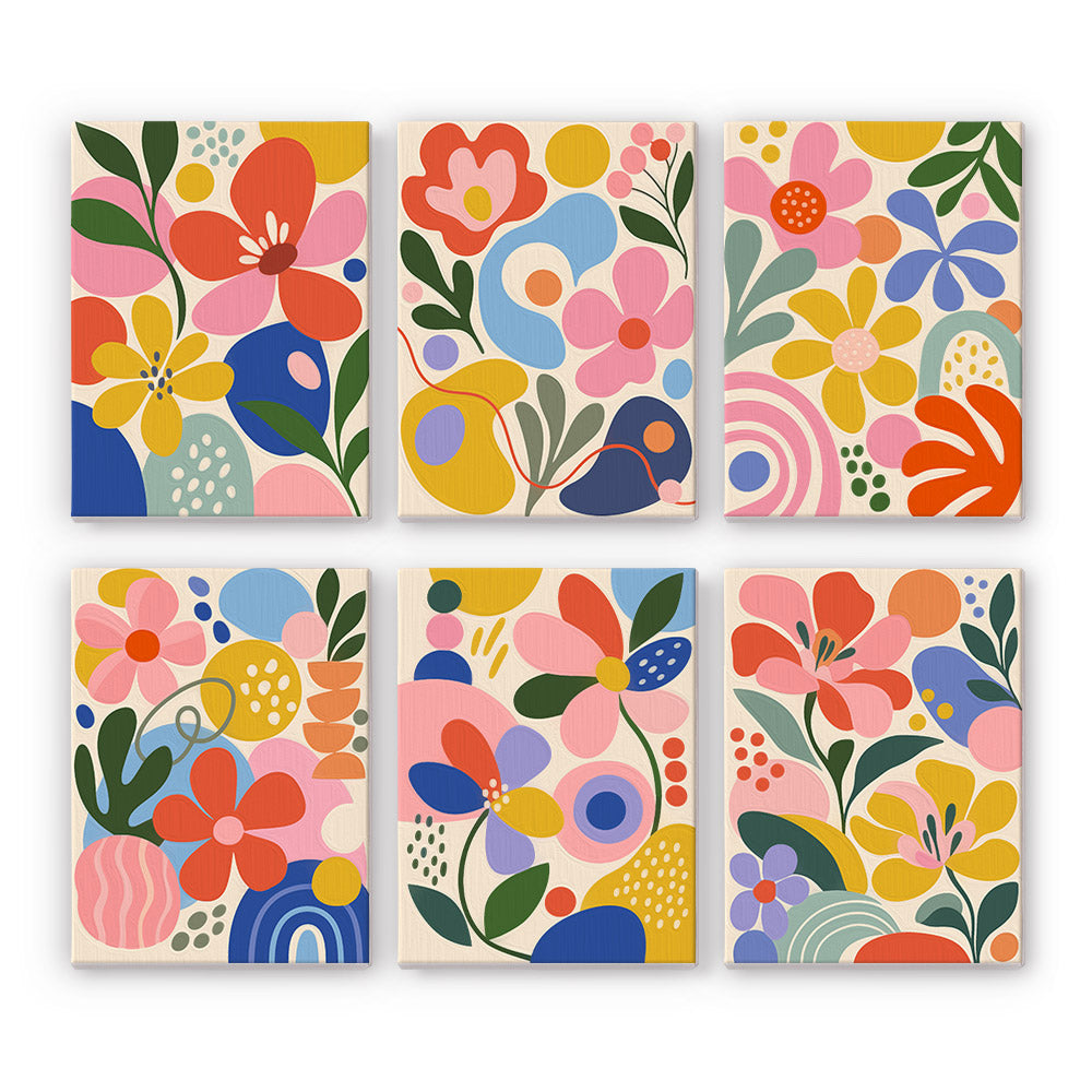Playful Abstract Florals mini paint by numbers – image 7