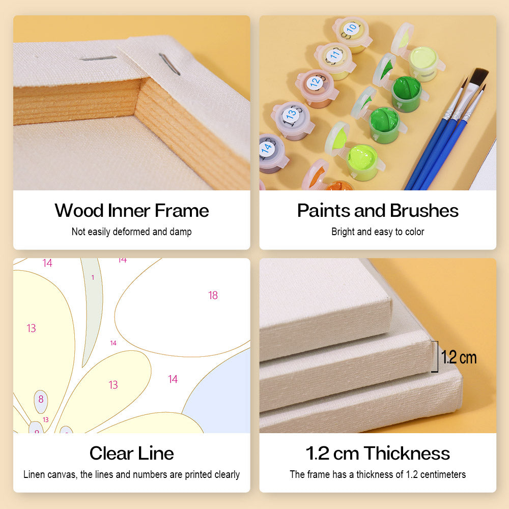 Playful Abstract Florals mini paint by numbers – image 9
