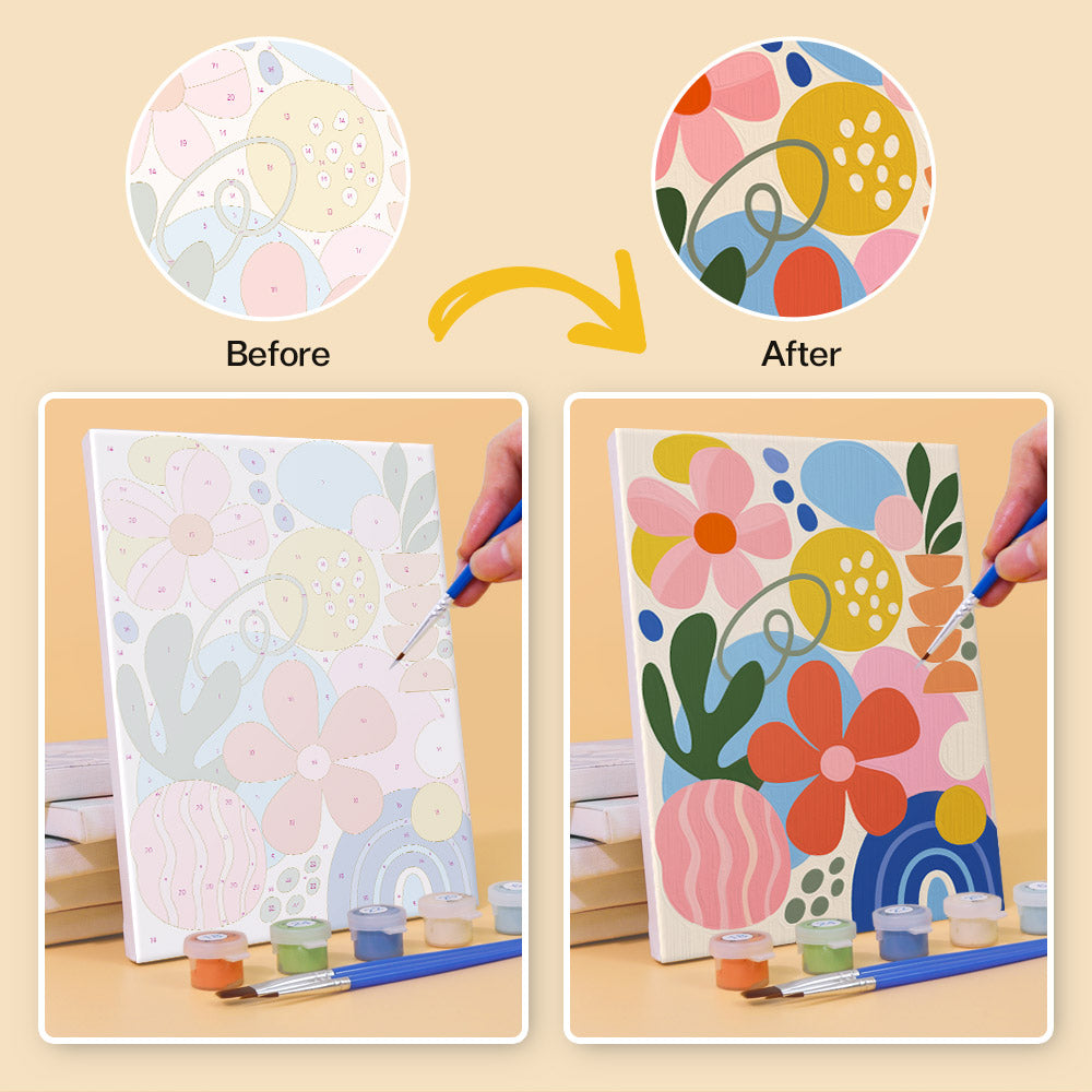 Playful Abstract Florals mini paint by numbers – image 10