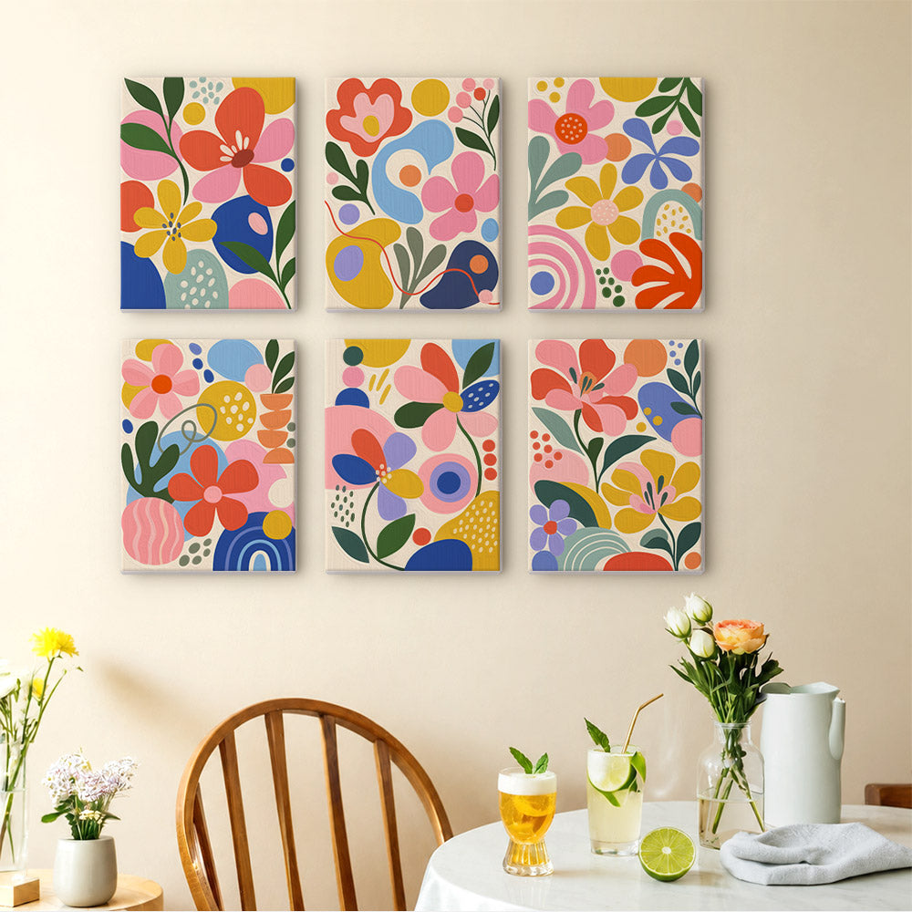 Playful Abstract Florals mini paint by numbers – image 14