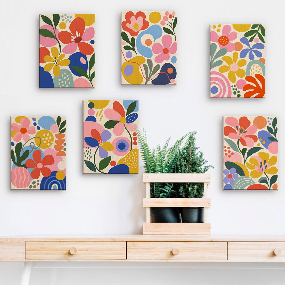 Playful Abstract Florals mini paint by numbers – image 15