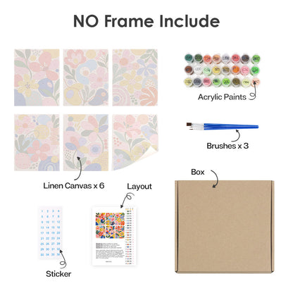 Playful Abstract Florals mini paint by numbers – image 19