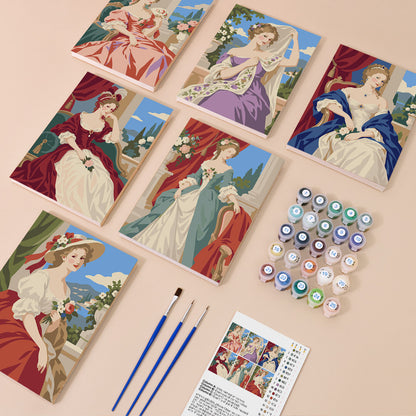 Graceful Regency Ladies mini paint by numbers – image 1