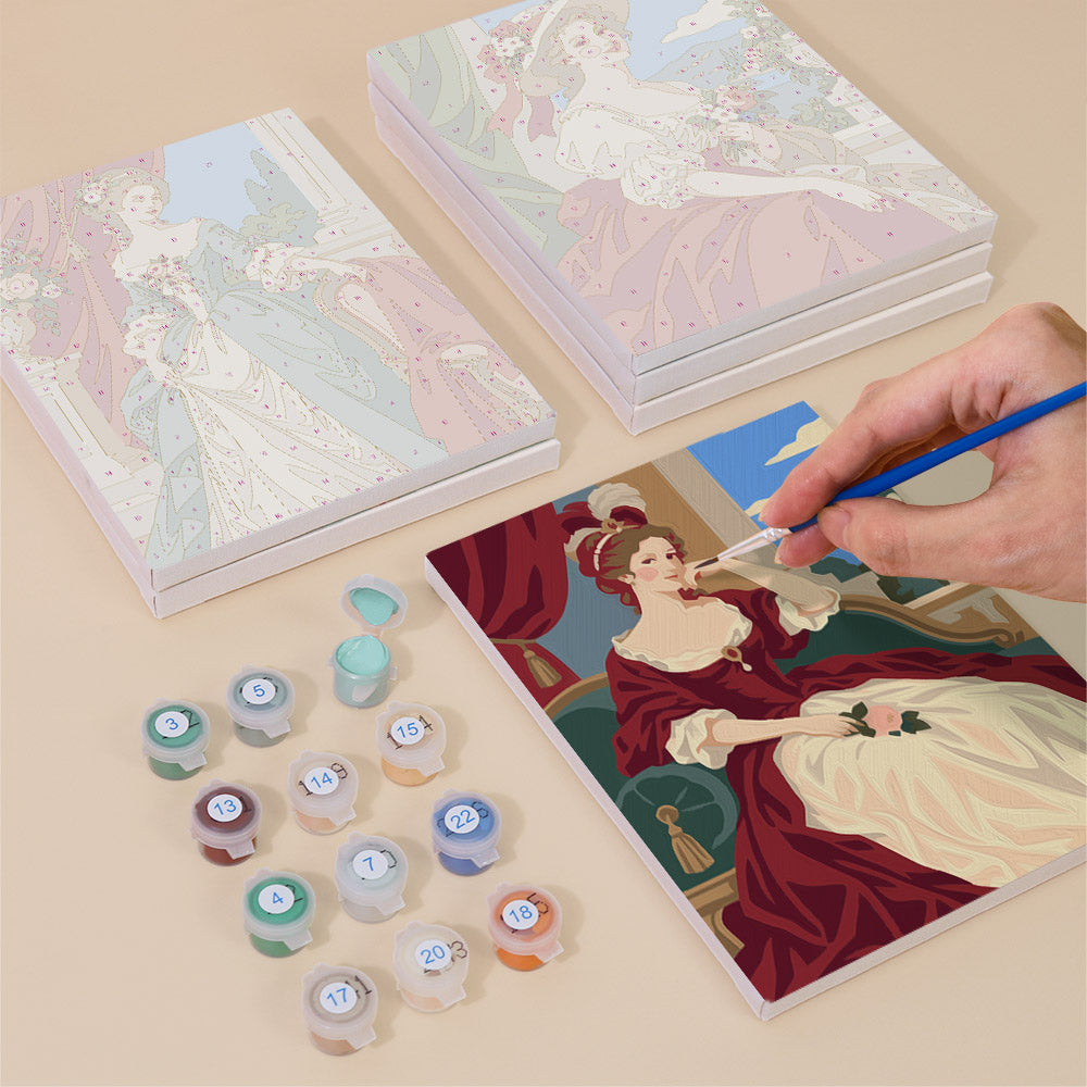 Graceful Regency Ladies mini paint by numbers – image 4