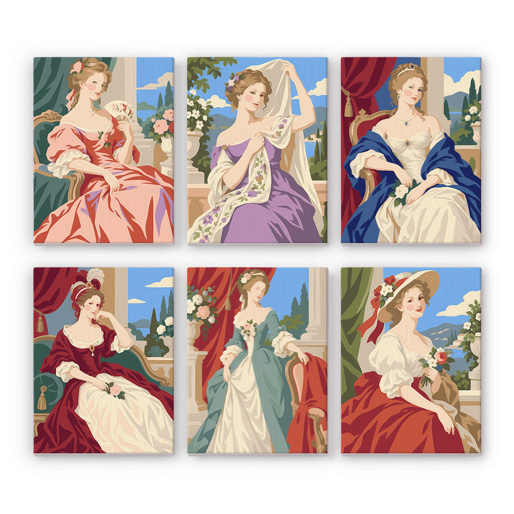 Graceful Regency Ladies mini paint by numbers – image 7
