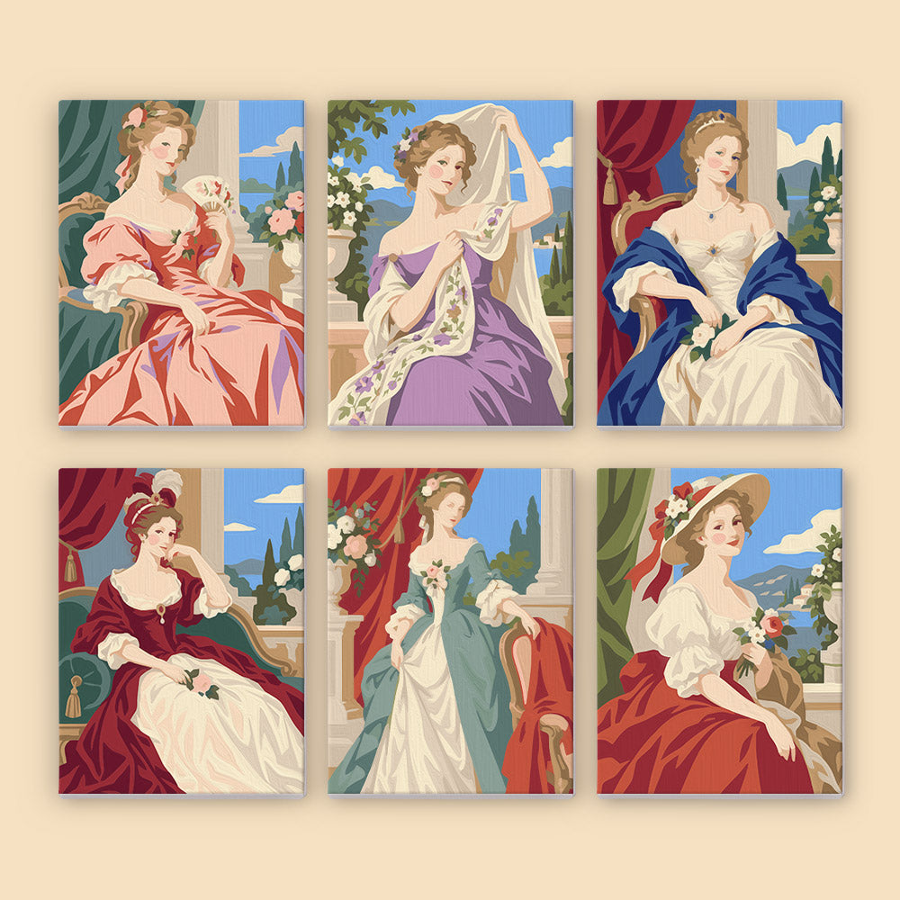 Graceful Regency Ladies mini paint by numbers – image 8