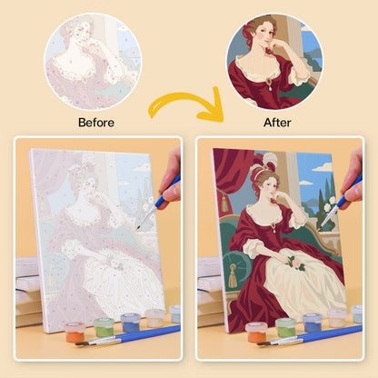 Graceful Regency Ladies mini paint by numbers – image 10