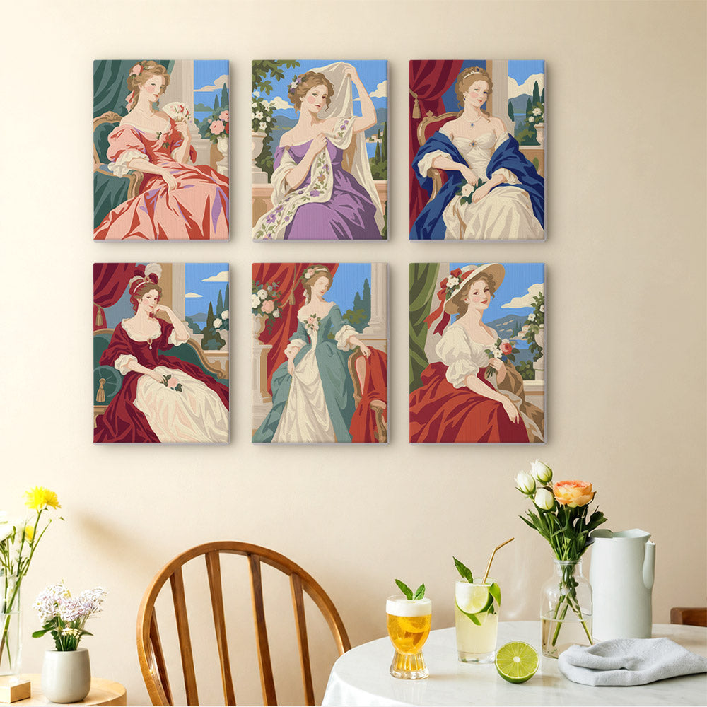 Graceful Regency Ladies mini paint by numbers – image 14