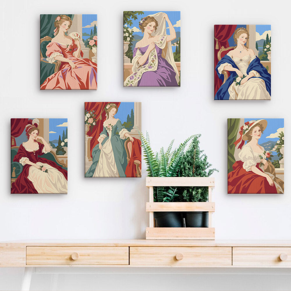 Graceful Regency Ladies mini paint by numbers – image 15