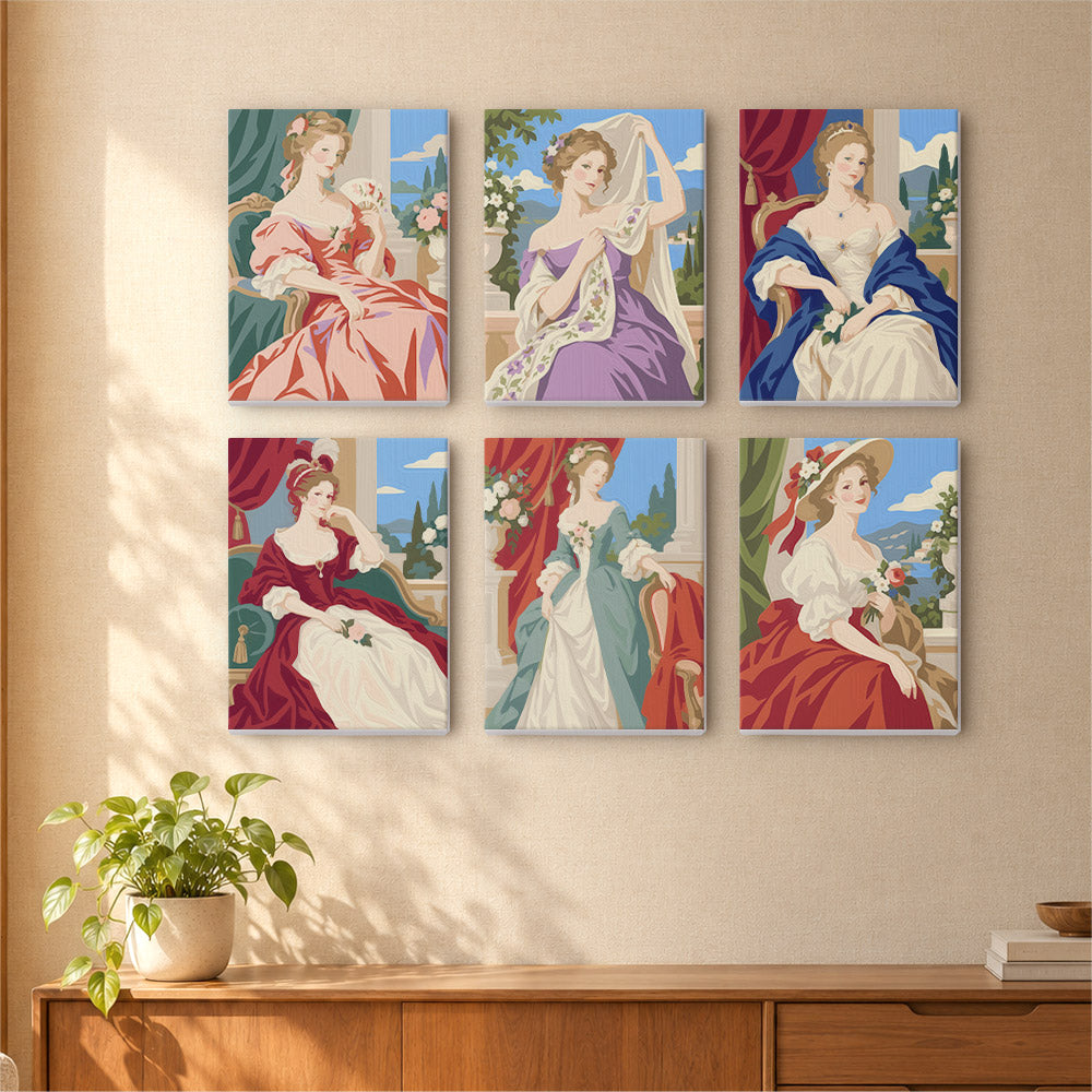 Graceful Regency Ladies mini paint by numbers – image 16