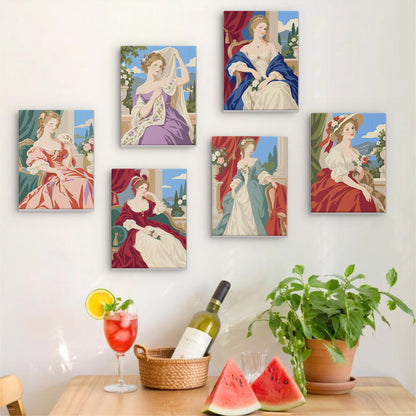Graceful Regency Ladies mini paint by numbers – image 17