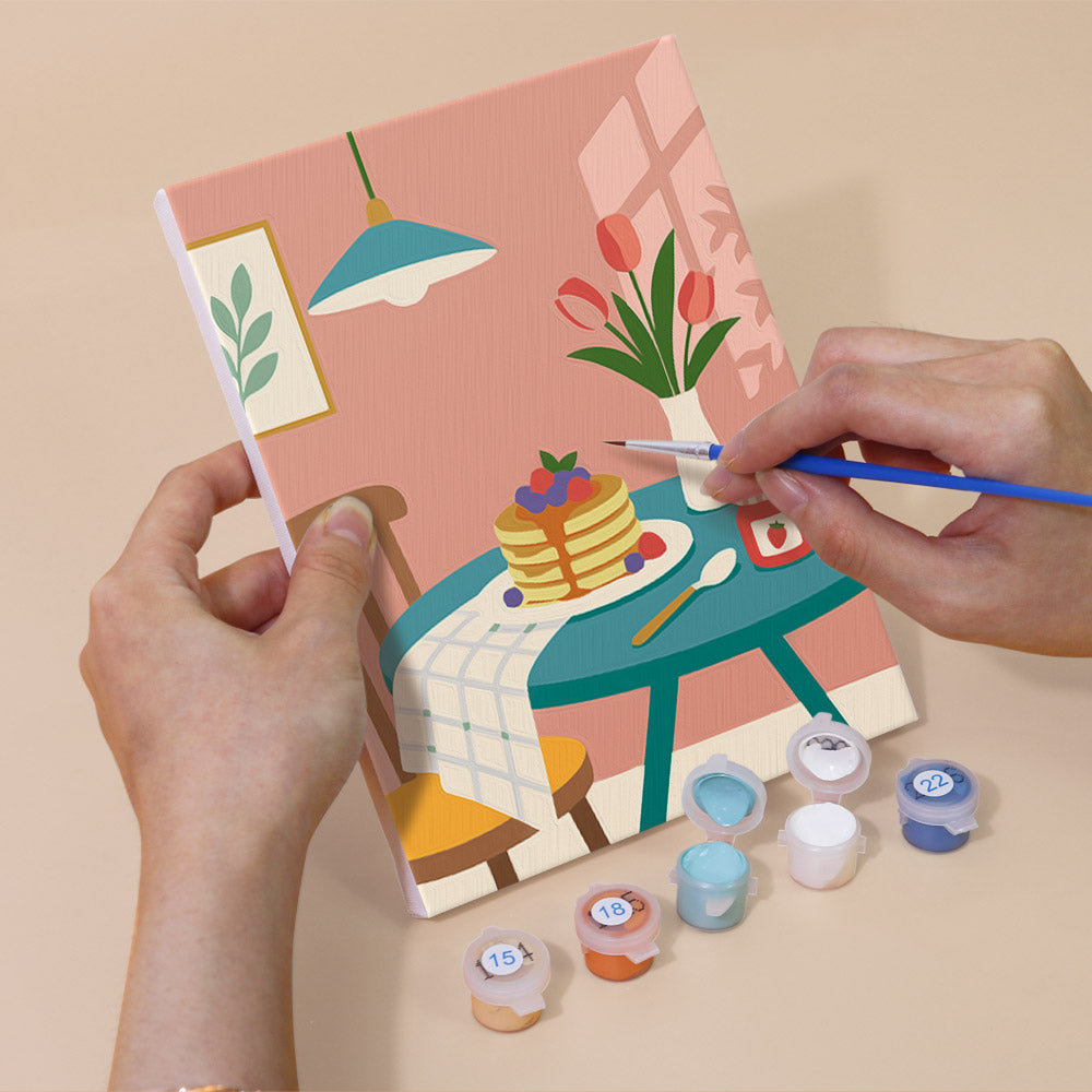 Cozy Breakfast Tables mini paint by numbers – image 5