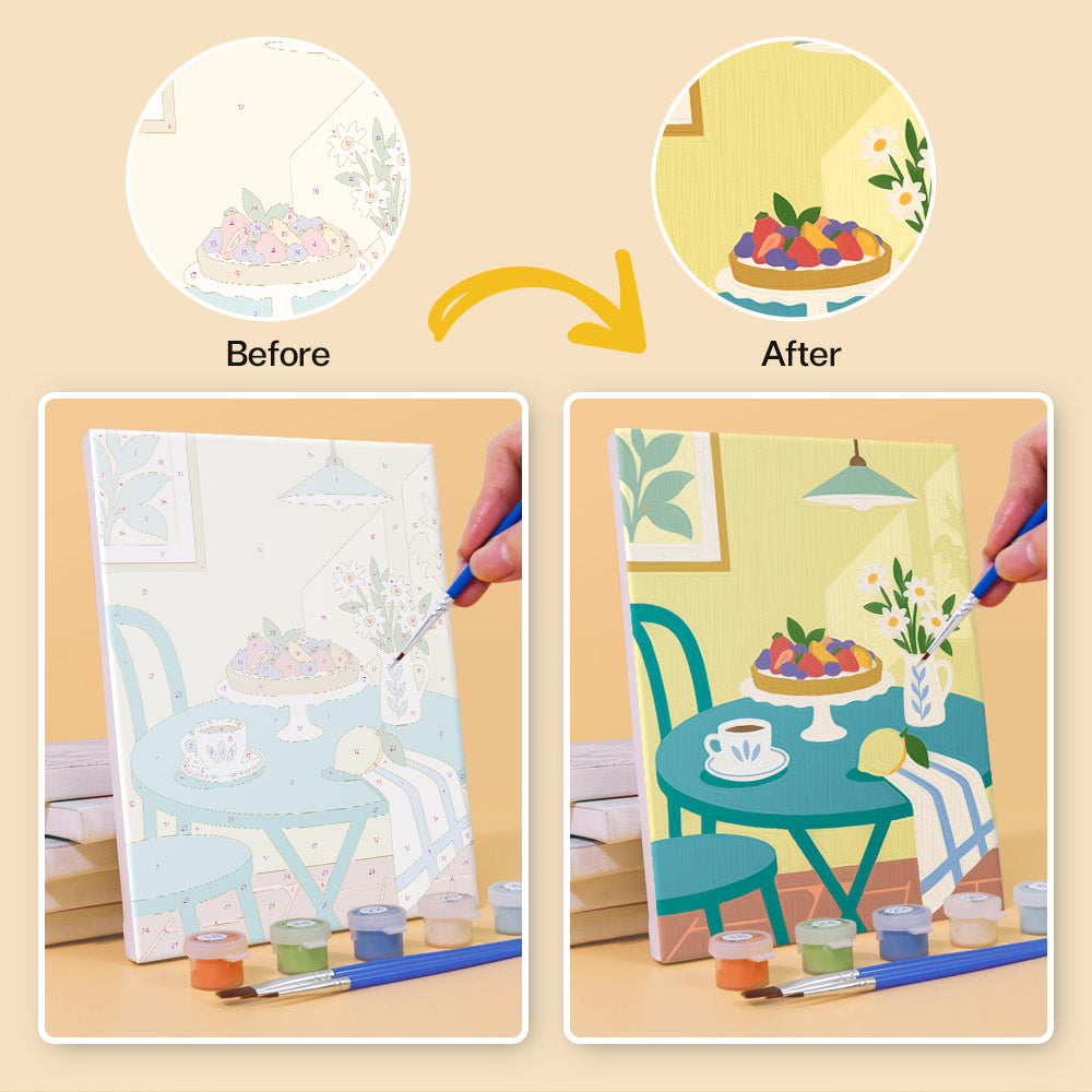 Cozy Breakfast Tables mini paint by numbers – image 10