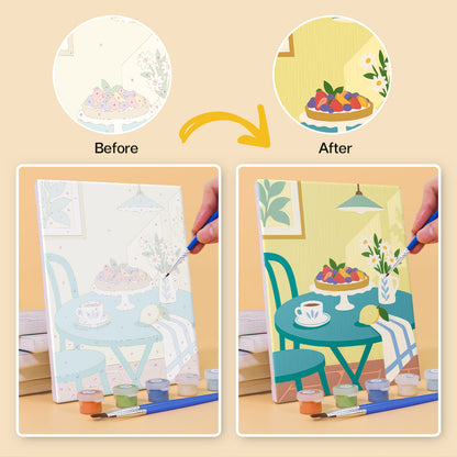 Cozy Breakfast Tables mini paint by numbers – image 10